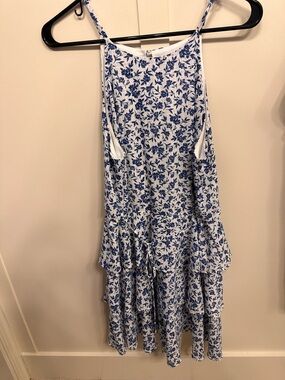 The General Good Floral Dress in White & Blue